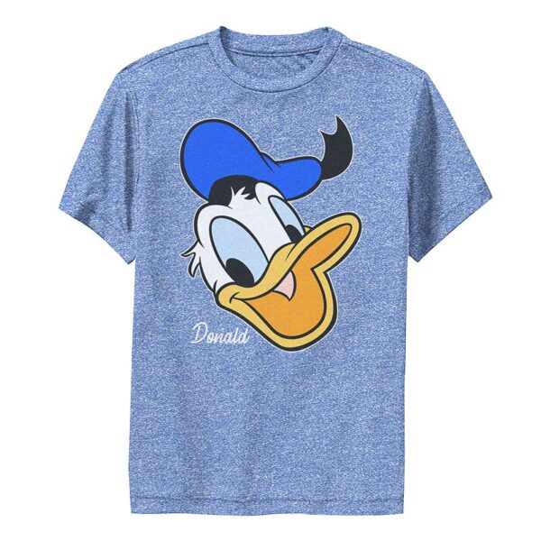 Disney's Donald Duck Boys 8-20 Smiling Face Portrait Performance Graphic Tee, Boy's, Size: Small, Med Blue