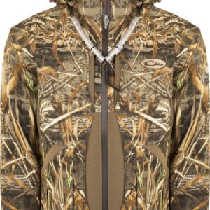 Drake Waterfowl Men's Guardian Elite Layout Blind Insulated Hunting Jacket, 3X, Realtree Max 5