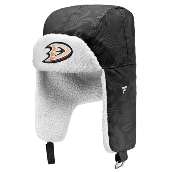 Men's Fanatics Branded Black/White Anaheim Ducks Iconic Trapper Hat