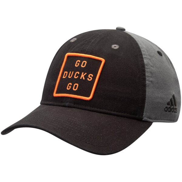 Men's adidas Black/Gray Anaheim Ducks Team Slogan Adjustable Hat