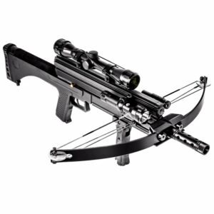 XtremepowerUS 160FPS Multi-Functional Crossbow Hunting Equipment with 32 mm Sight Scope and 200-Mag Capacity
