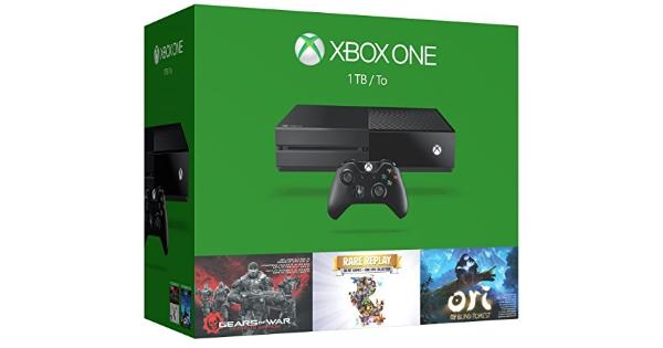 Xbox One 1TB Console - 3 Games Holiday Bundle (Gears of War: Ultimate Edition + Rare Replay + Ori and the Blind Forest)